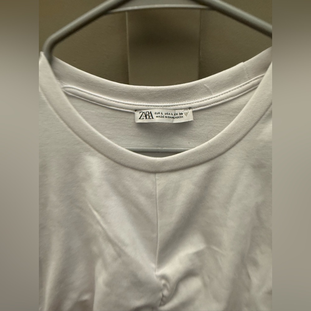 Zara White Sleeveless Ruched Top - Picture 2 of 7